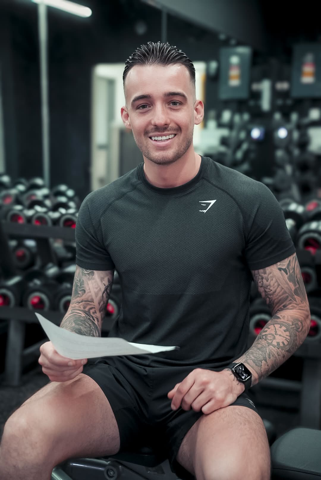 Joe Angelo during a consultation and goal-setting session at Putlands Gym